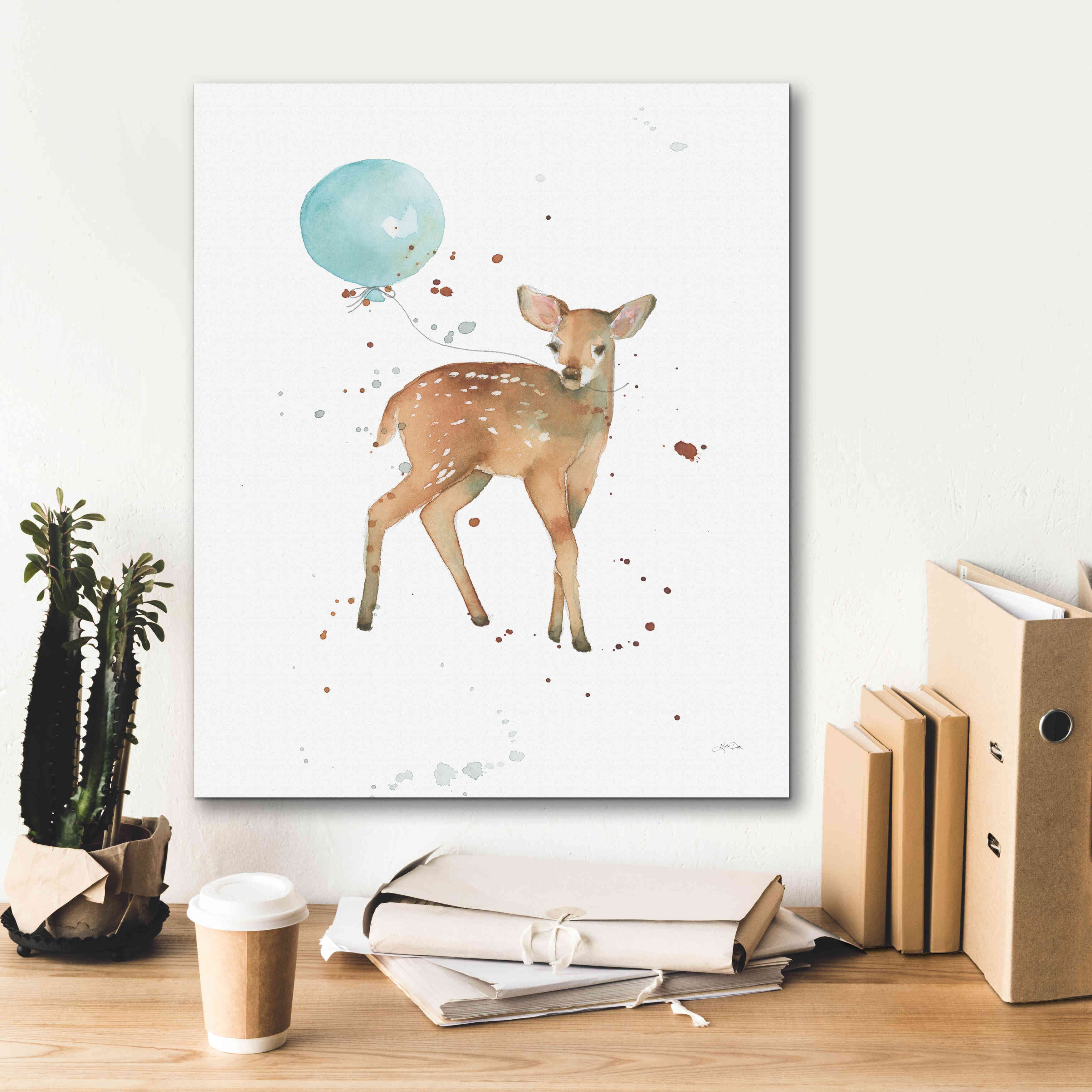 'Festive Fawn' by Katrina Pete, Giclee Canvas Wall Art,20x24