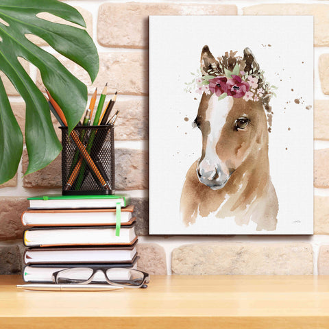 Image of 'Floral Pony' by Katrina Pete, Giclee Canvas Wall Art,12x16