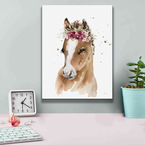 Image of 'Floral Pony' by Katrina Pete, Giclee Canvas Wall Art,12x16