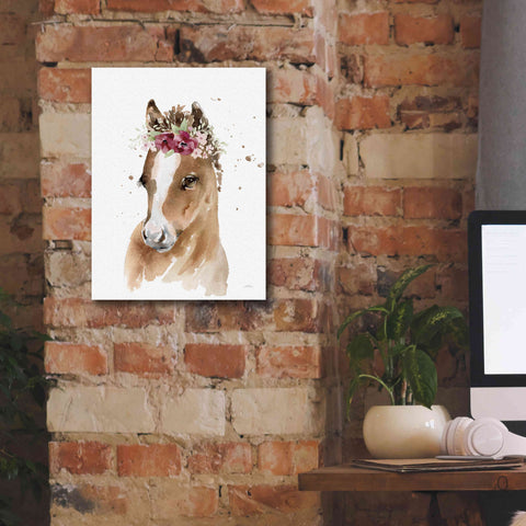 Image of 'Floral Pony' by Katrina Pete, Giclee Canvas Wall Art,12x16