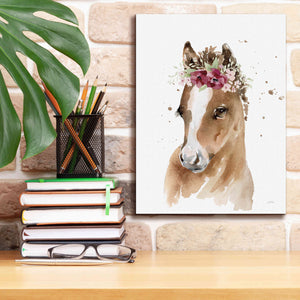 'Floral Pony' by Katrina Pete, Giclee Canvas Wall Art,12x16