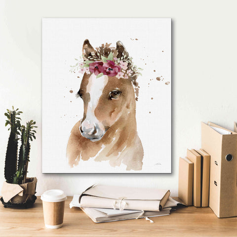 Image of 'Floral Pony' by Katrina Pete, Giclee Canvas Wall Art,20x24