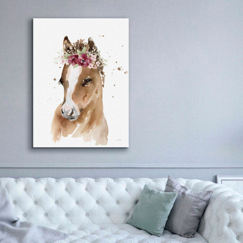 Image of 'Floral Pony' by Katrina Pete, Giclee Canvas Wall Art,40x54