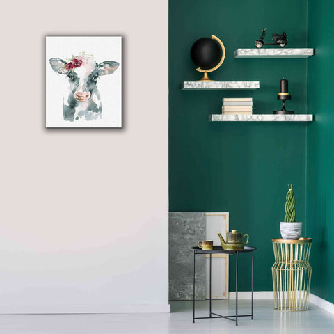 Image of 'Floral Cow' by Katrina Pete, Giclee Canvas Wall Art,20x24