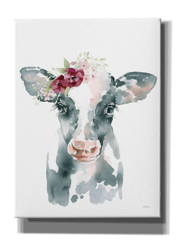 Image of 'Floral Cow' by Katrina Pete, Giclee Canvas Wall Art