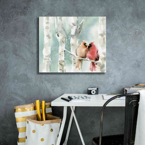 Image of 'Christmas Cardinals' by Katrina Pete, Giclee Canvas Wall Art,24x20