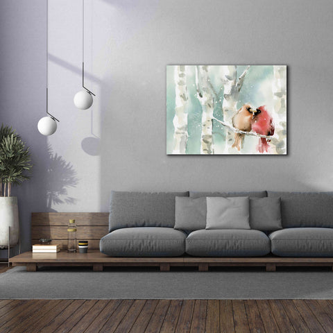 Image of 'Christmas Cardinals' by Katrina Pete, Giclee Canvas Wall Art,54x40