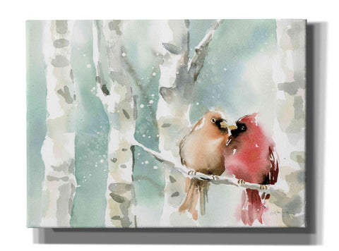 Image of 'Christmas Cardinals' by Katrina Pete, Giclee Canvas Wall Art
