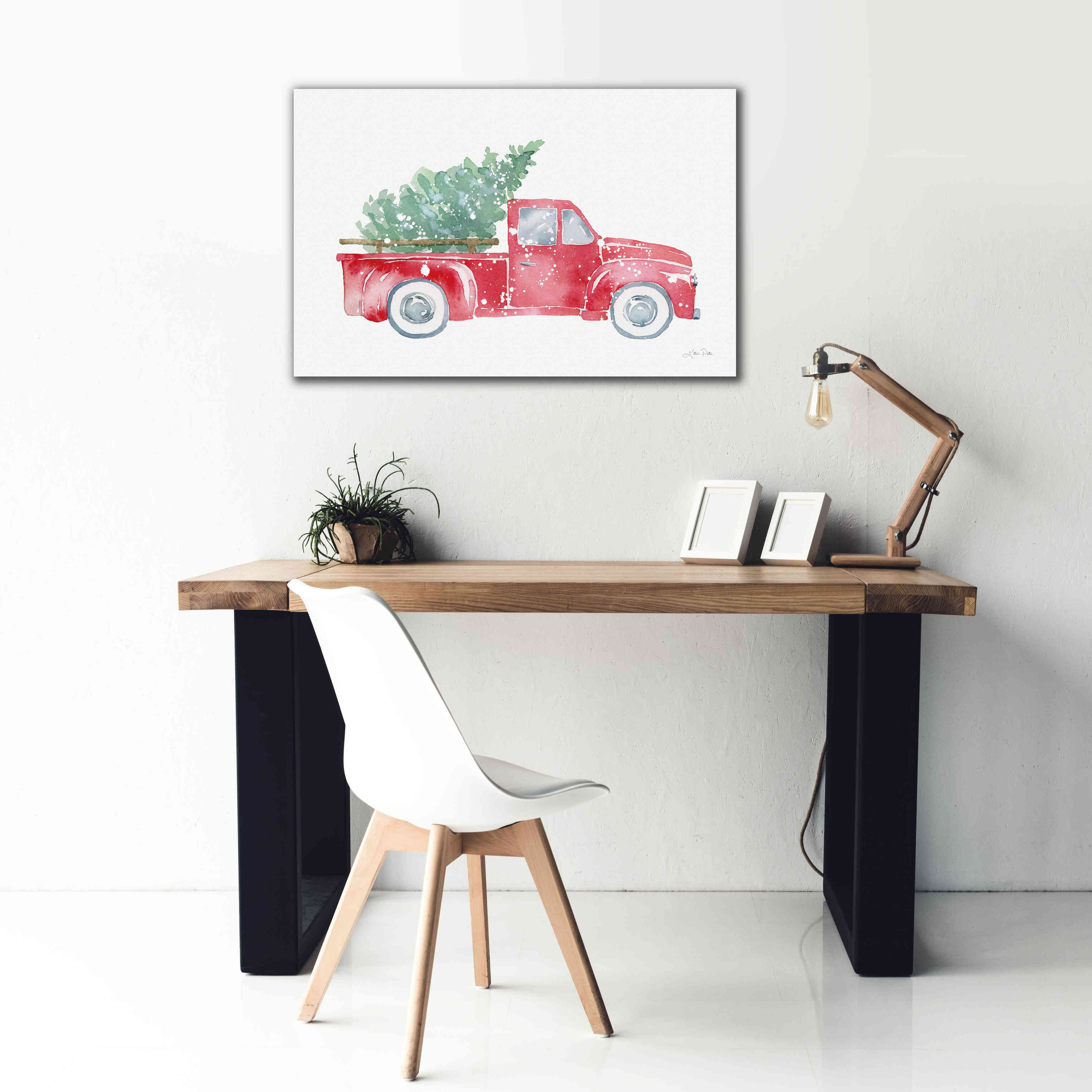 'Christmas Truck' by Katrina Pete, Giclee Canvas Wall Art,40x26