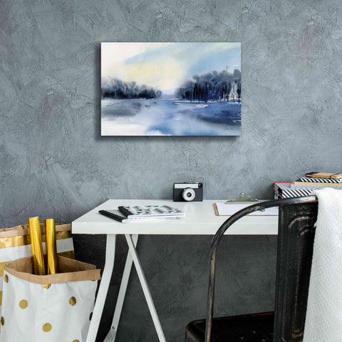 Image of 'Winter River' by Katrina Pete, Giclee Canvas Wall Art,18x12