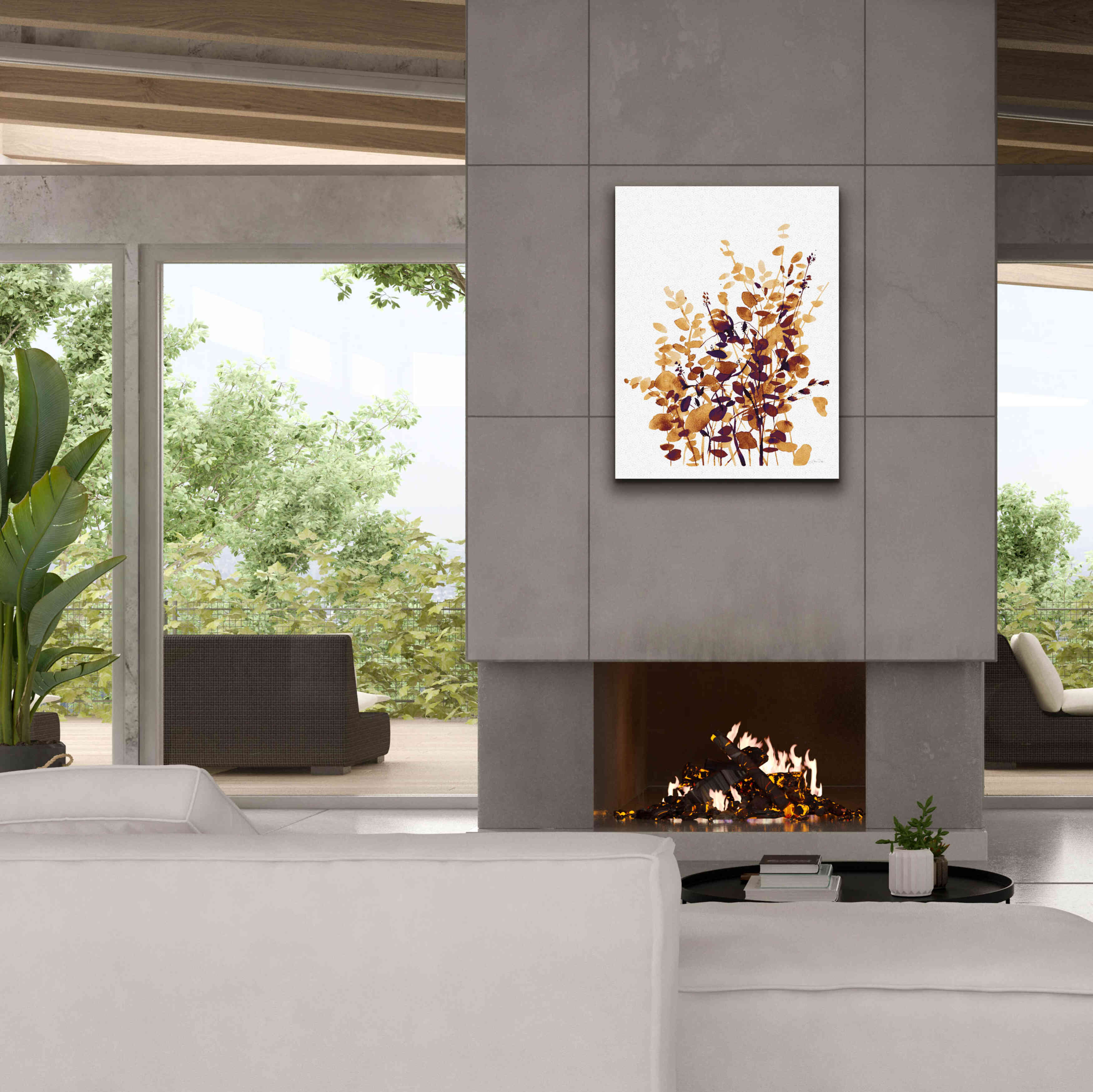 'Brown Botanicals' by Katrina Pete, Giclee Canvas Wall Art,26x34