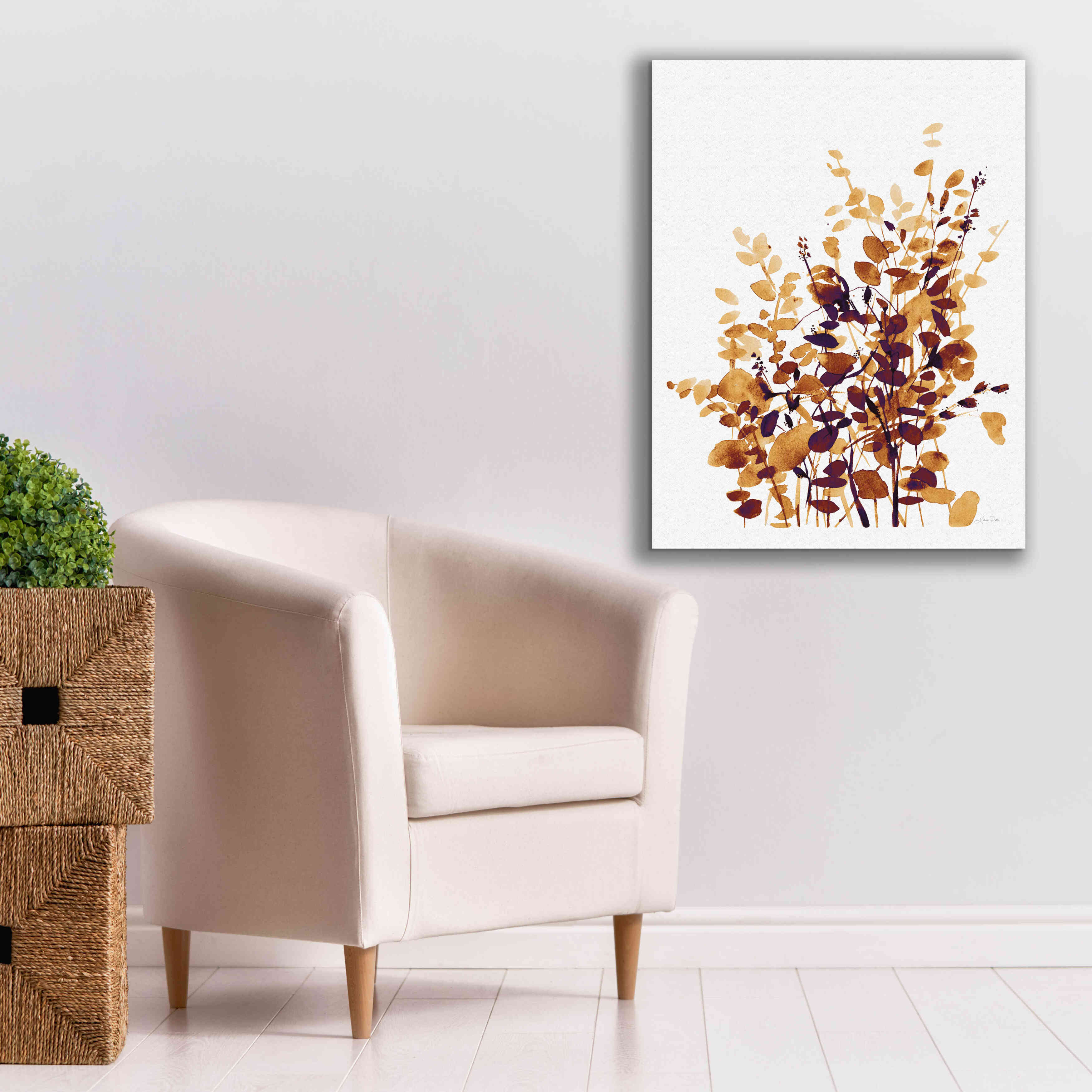 'Brown Botanicals' by Katrina Pete, Giclee Canvas Wall Art,26x34
