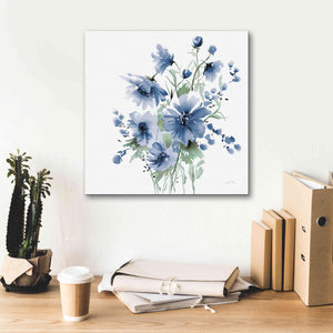 'Secret Garden Bouquet I Blue' by Katrina Pete, Giclee Canvas Wall Art,18x18