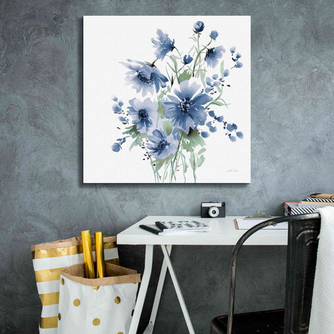 Image of 'Secret Garden Bouquet I Blue' by Katrina Pete, Giclee Canvas Wall Art,26x26