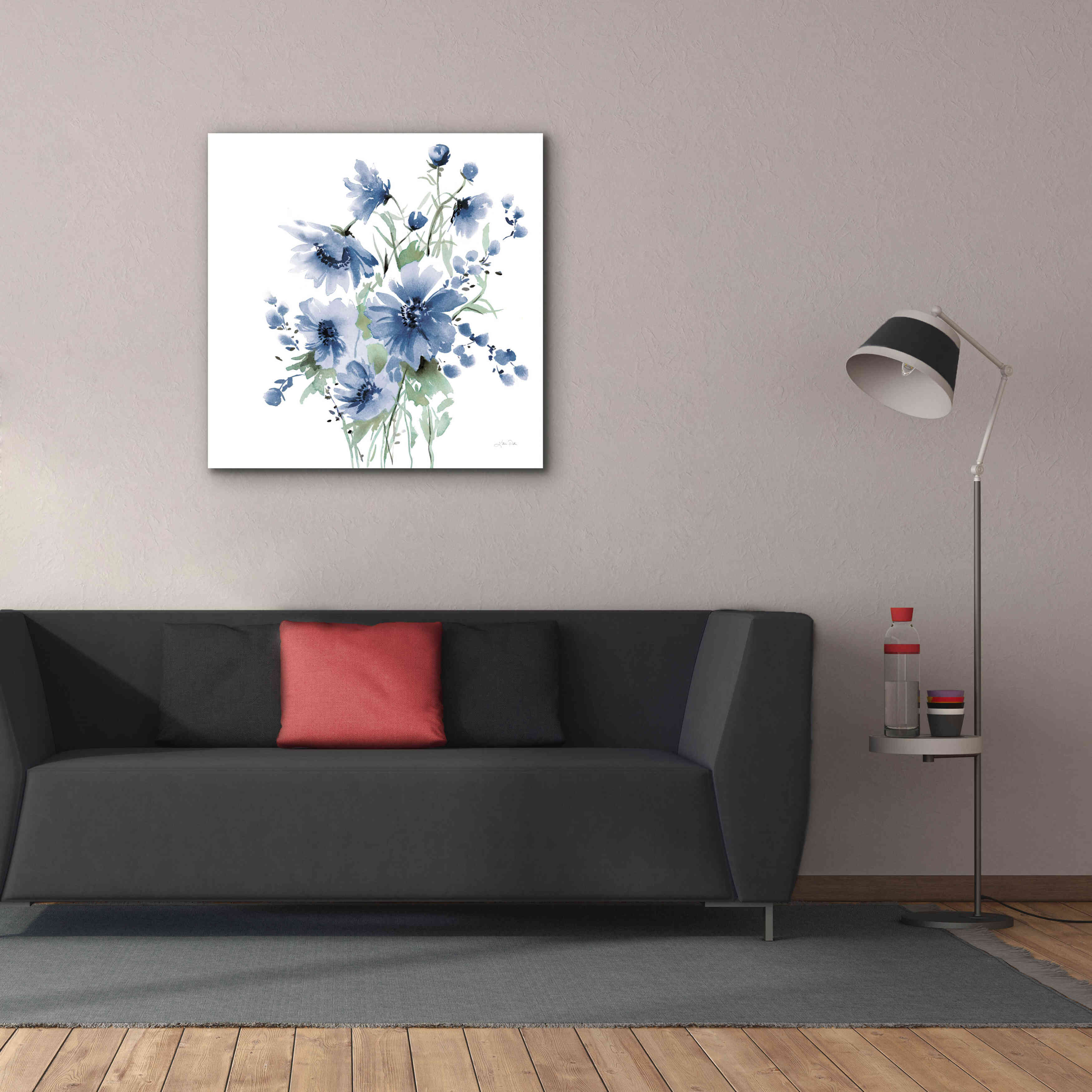 'Secret Garden Bouquet I Blue' by Katrina Pete, Giclee Canvas Wall Art,37x37