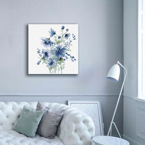 Image of 'Secret Garden Bouquet I Blue' by Katrina Pete, Giclee Canvas Wall Art,37x37