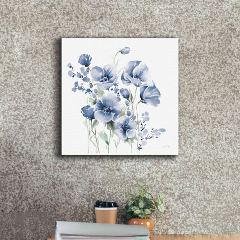 Image of 'Secret Garden Bouquet II Blue' by Katrina Pete, Giclee Canvas Wall Art,18x18