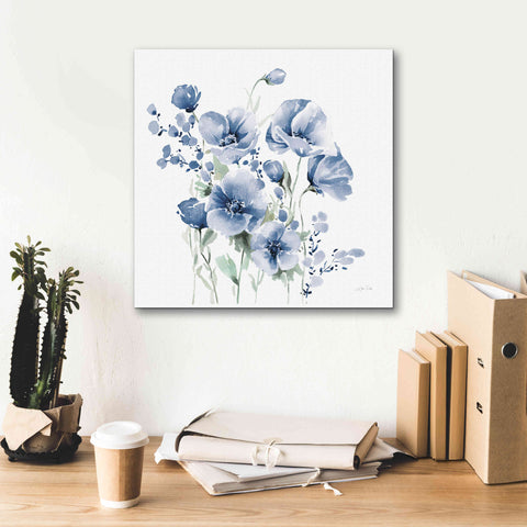 Image of 'Secret Garden Bouquet II Blue' by Katrina Pete, Giclee Canvas Wall Art,18x18
