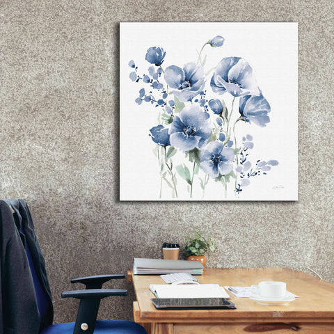 Image of 'Secret Garden Bouquet II Blue' by Katrina Pete, Giclee Canvas Wall Art,37x37