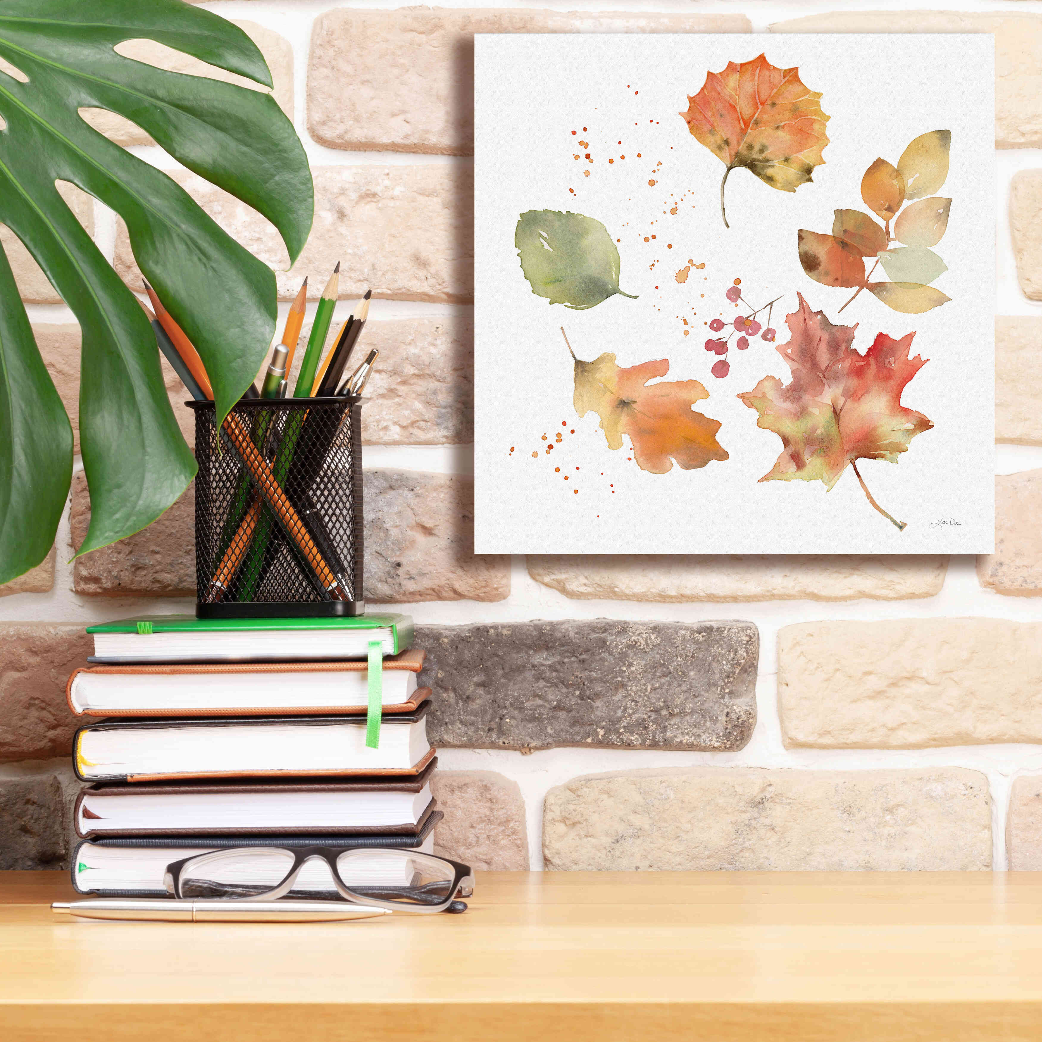 'Falling Leaves I' by Katrina Pete, Giclee Canvas Wall Art,12x12