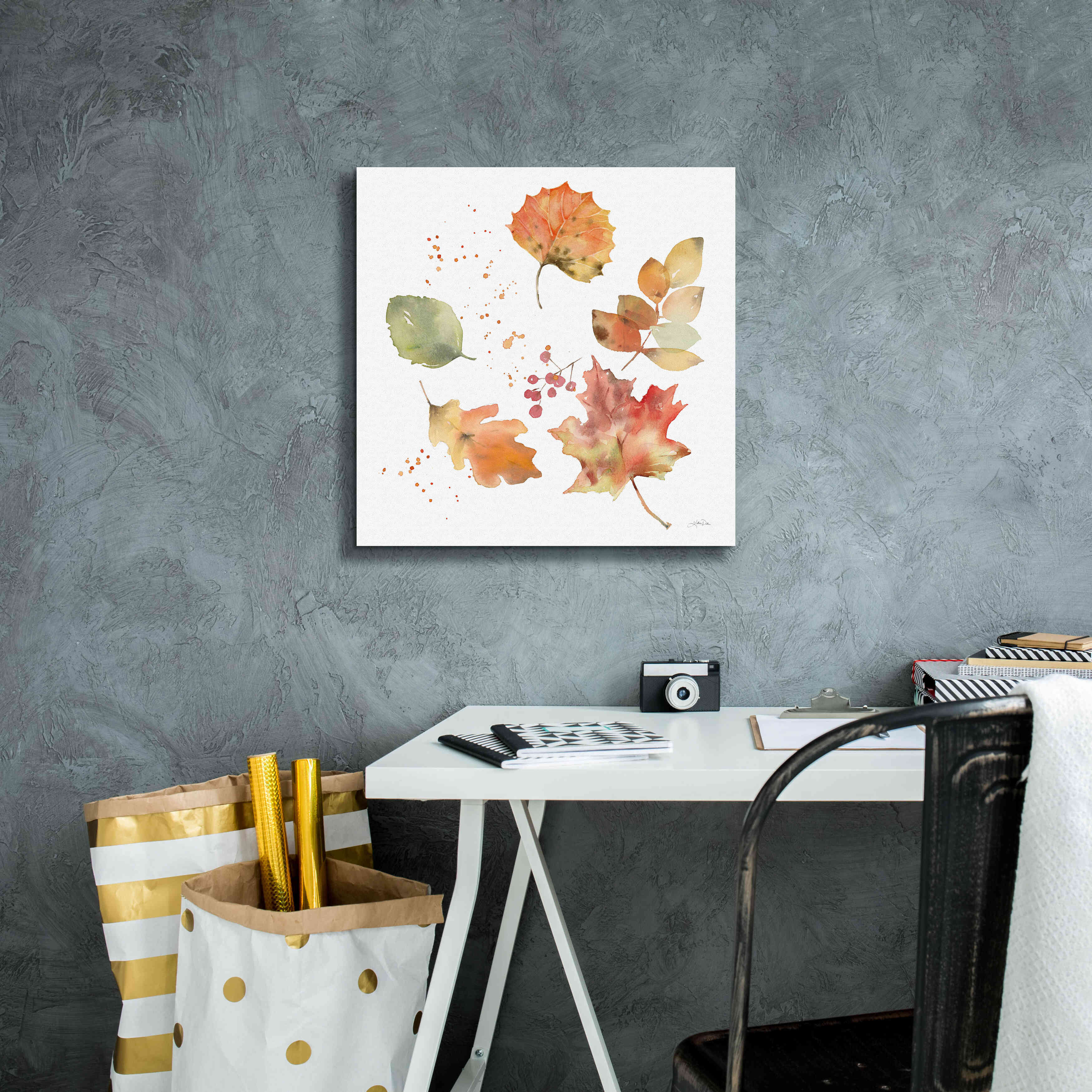 'Falling Leaves I' by Katrina Pete, Giclee Canvas Wall Art,18x18