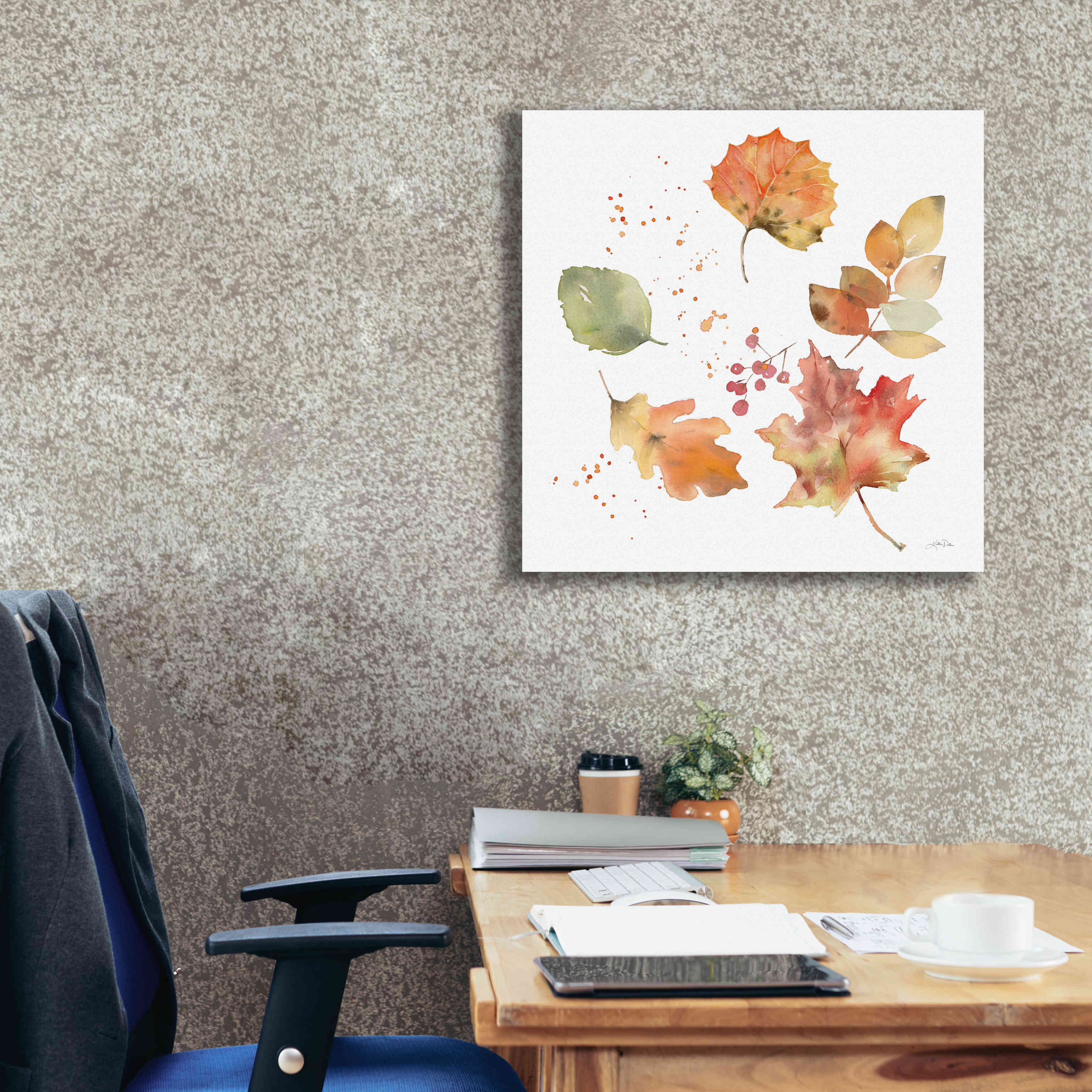 'Falling Leaves I' by Katrina Pete, Giclee Canvas Wall Art,26x26