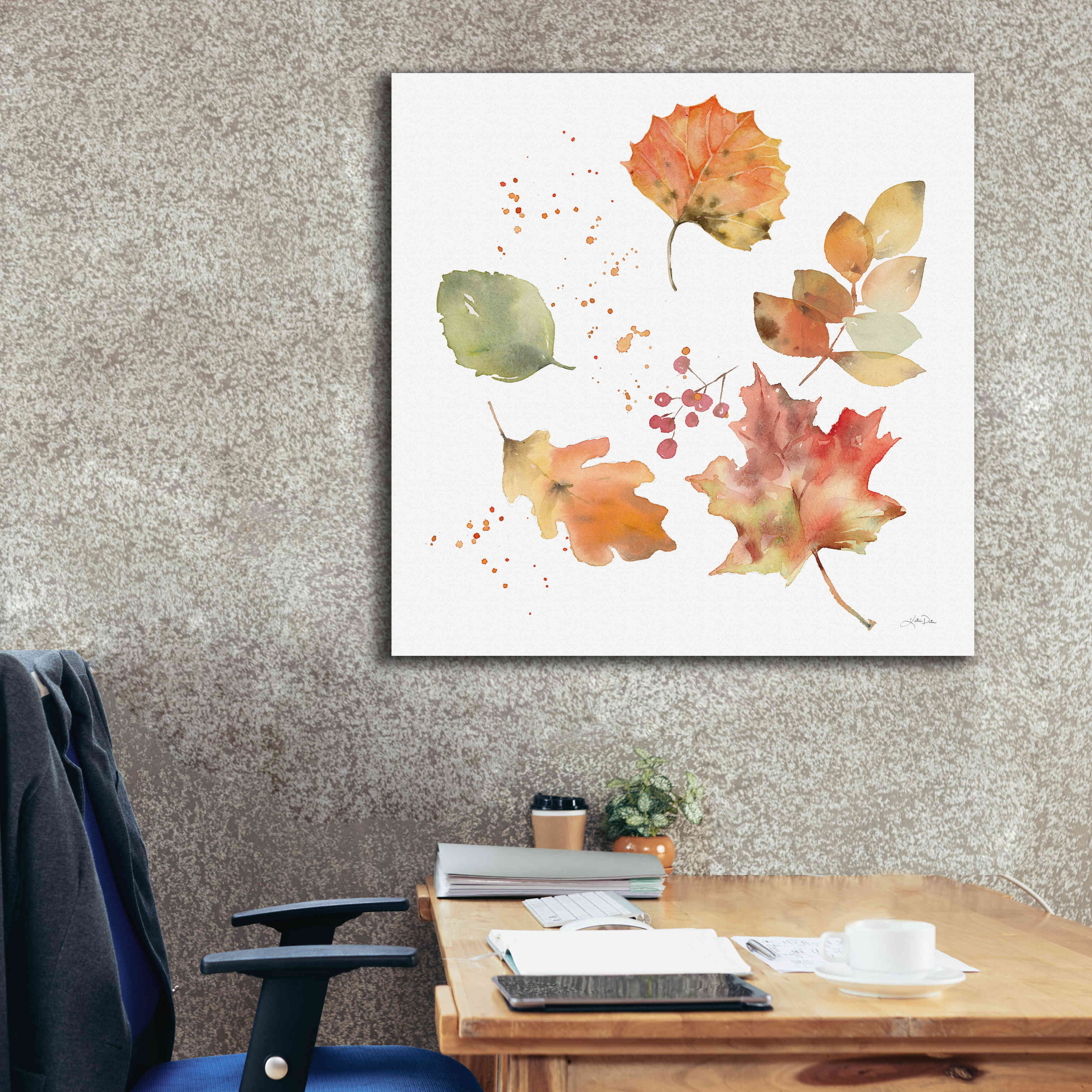 'Falling Leaves I' by Katrina Pete, Giclee Canvas Wall Art,37x37