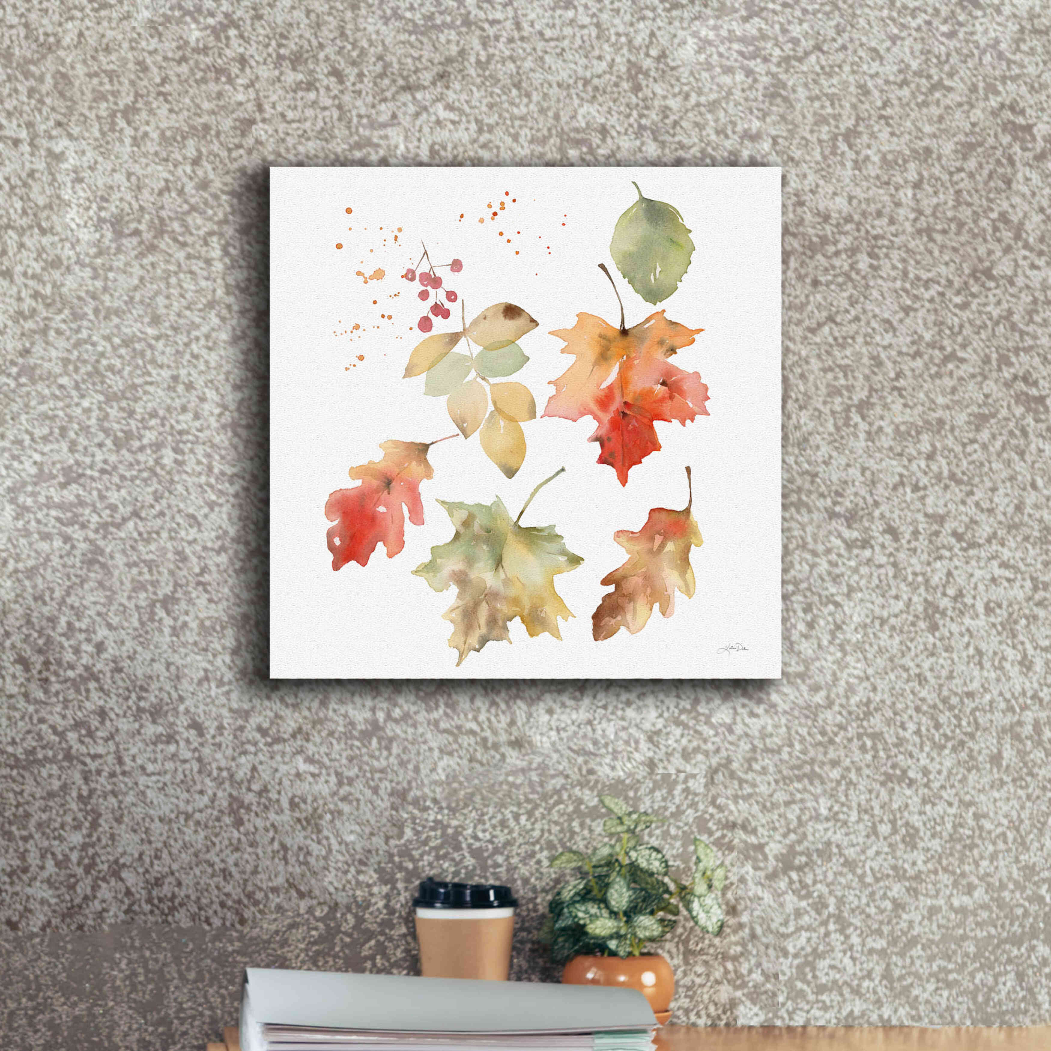 'Falling Leaves II' by Katrina Pete, Giclee Canvas Wall Art,18x18