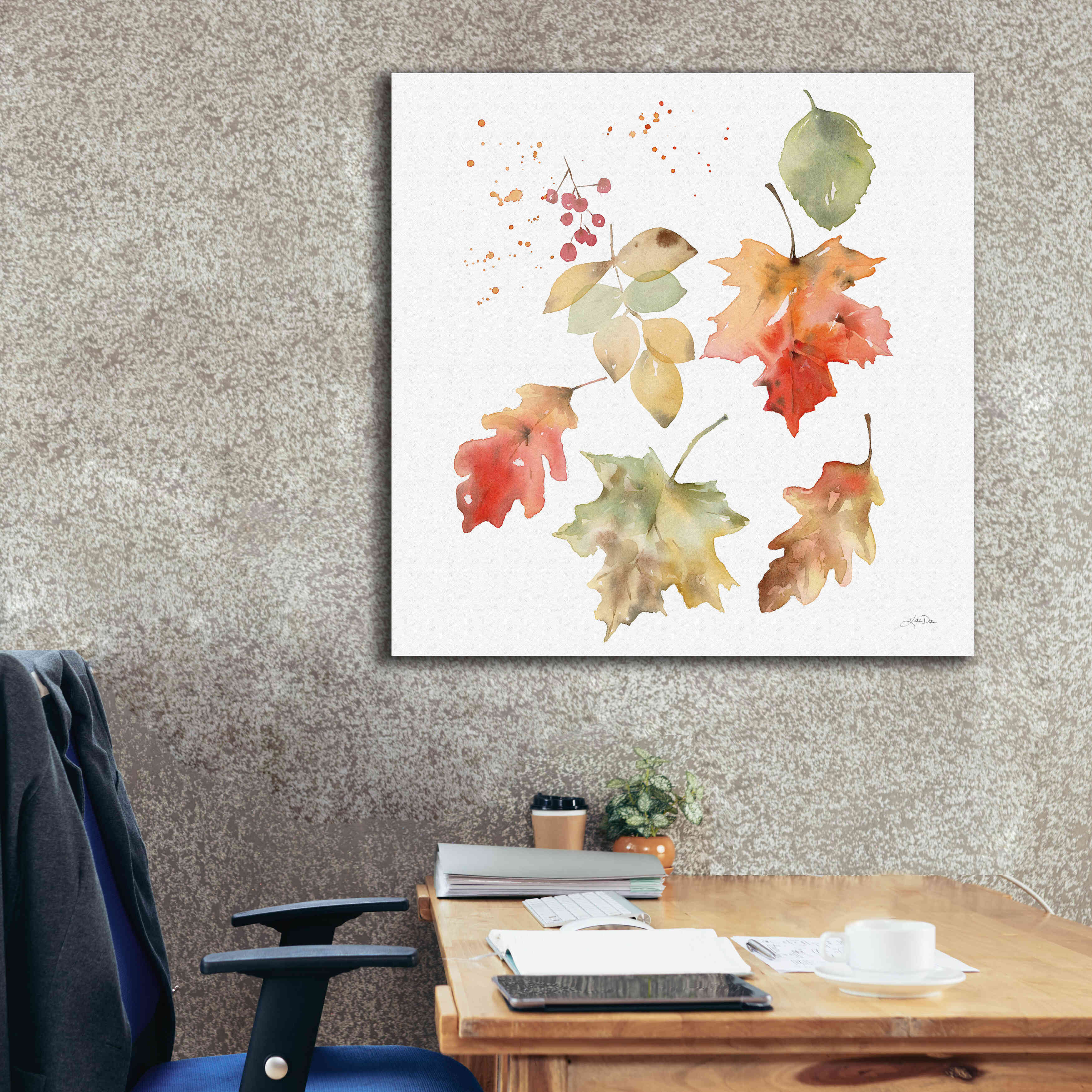 'Falling Leaves II' by Katrina Pete, Giclee Canvas Wall Art,37x37