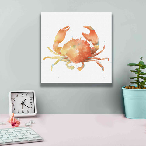 Image of 'Summertime Crab' by Katrina Pete, Giclee Canvas Wall Art,12x12