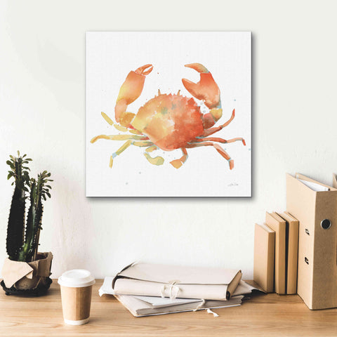 Image of 'Summertime Crab' by Katrina Pete, Giclee Canvas Wall Art,18x18