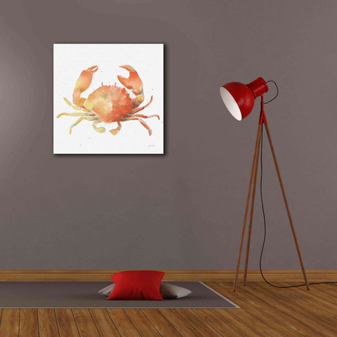 Image of 'Summertime Crab' by Katrina Pete, Giclee Canvas Wall Art,26x26