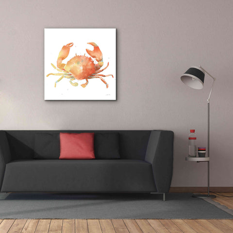 Image of 'Summertime Crab' by Katrina Pete, Giclee Canvas Wall Art,37x37