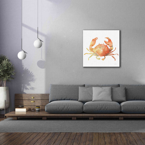 Image of 'Summertime Crab' by Katrina Pete, Giclee Canvas Wall Art,37x37
