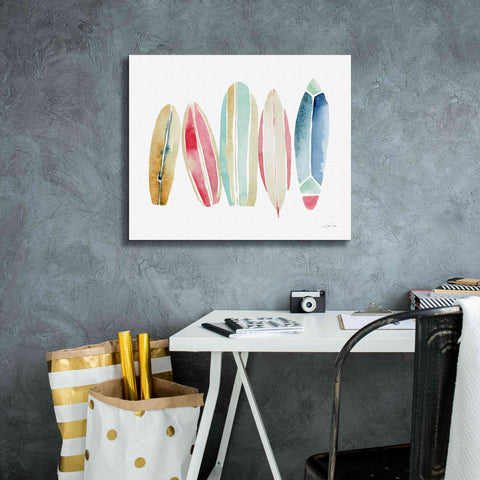 Image of 'Surfboards in a Row' by Katrina Pete, Giclee Canvas Wall Art,24x20