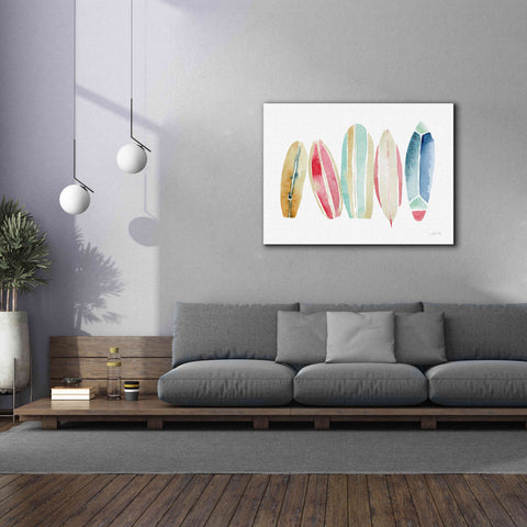 Image of 'Surfboards in a Row' by Katrina Pete, Giclee Canvas Wall Art,54x40