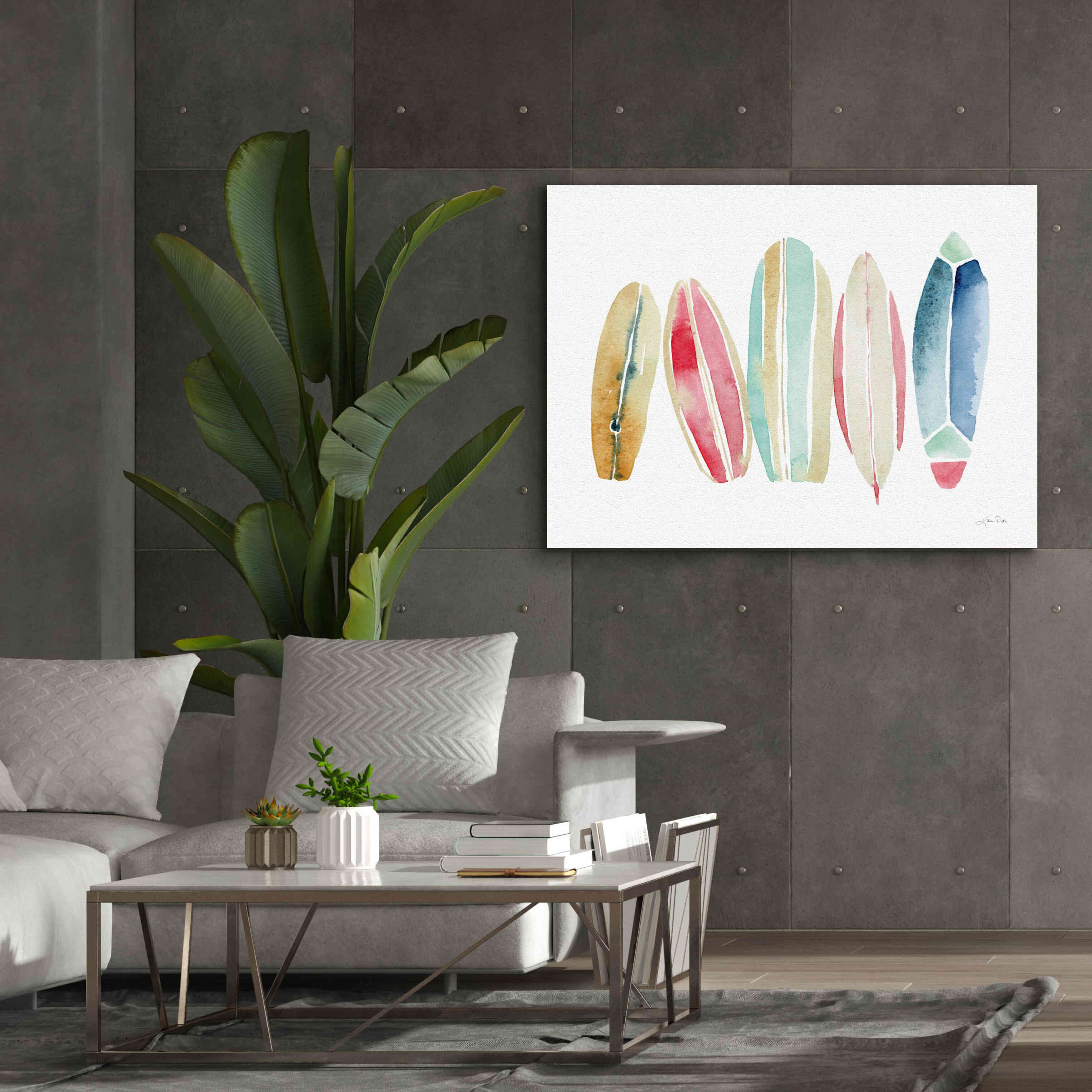 'Surfboards in a Row' by Katrina Pete, Giclee Canvas Wall Art,54x40