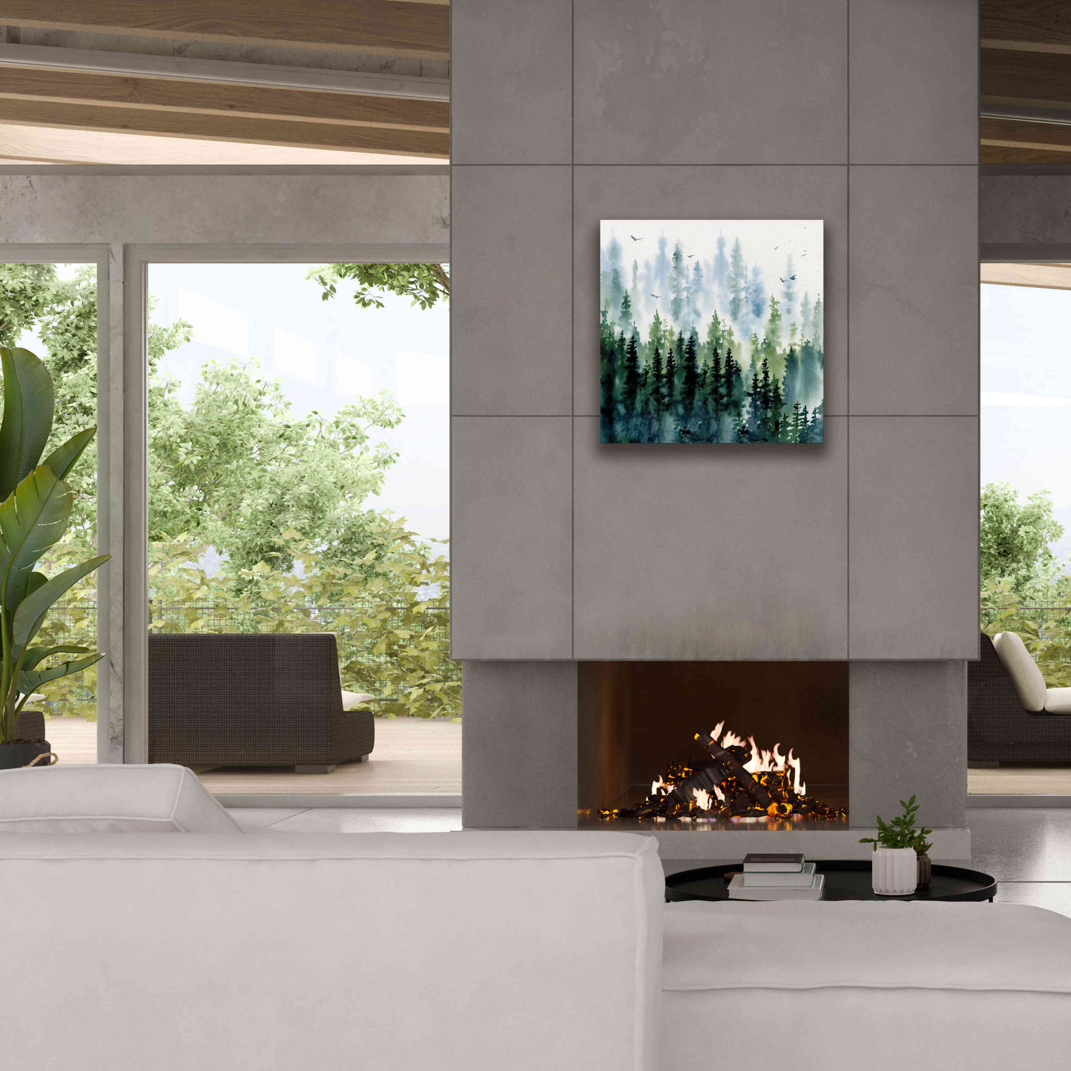 'Evening Treeline Sq' by Katrina Pete, Giclee Canvas Wall Art,26x26