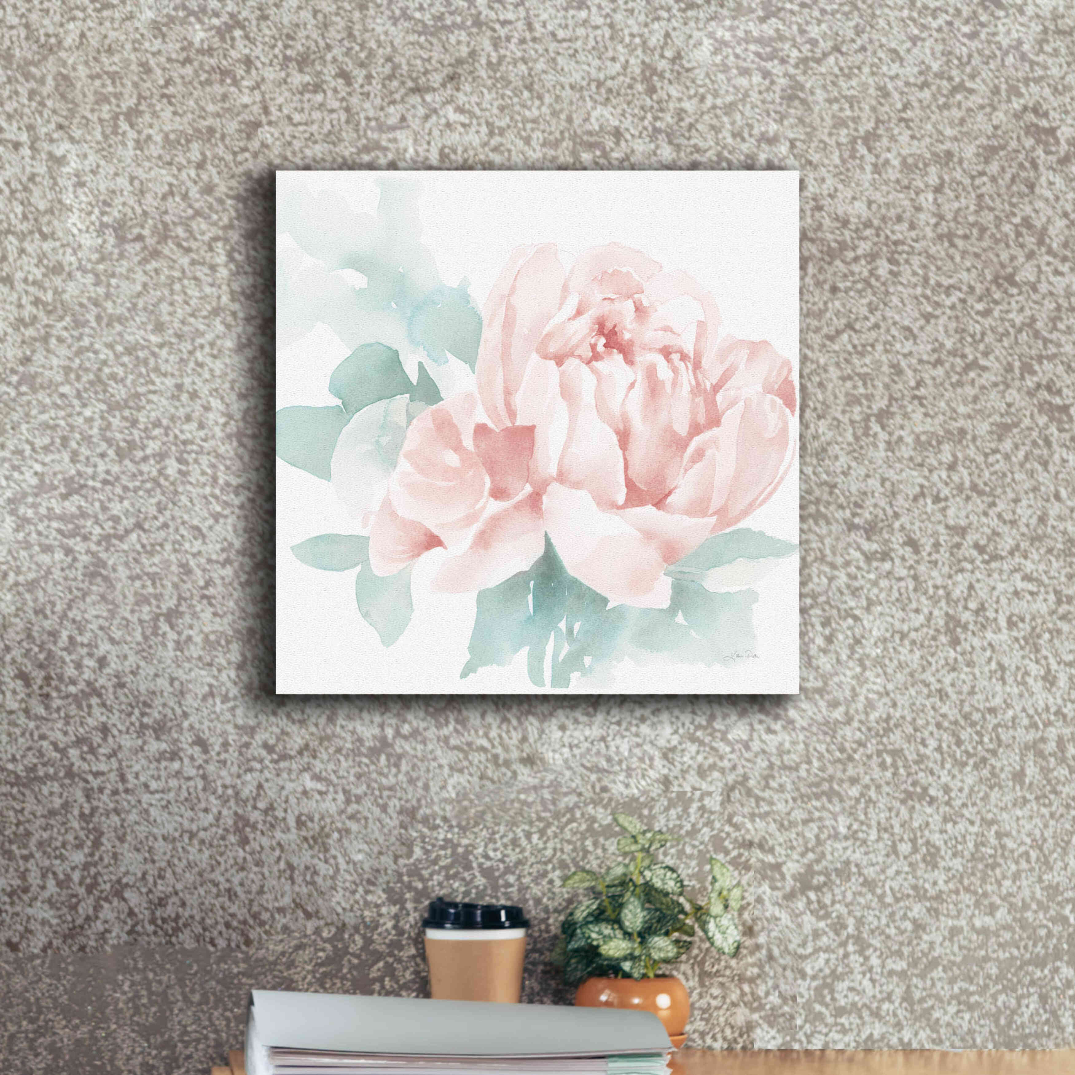 'Poetic Blooming I Pink' by Katrina Pete, Giclee Canvas Wall Art,18x18