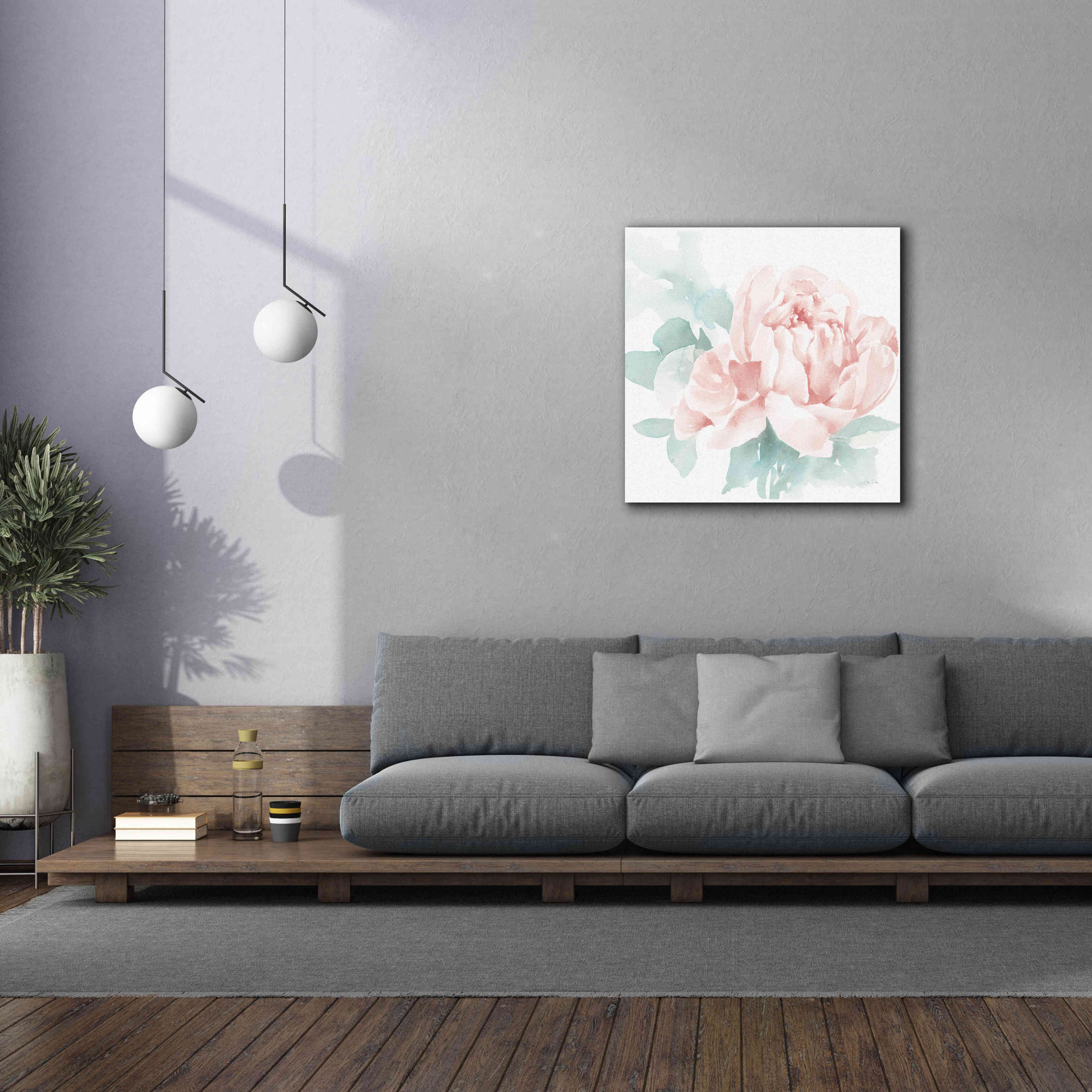 'Poetic Blooming I Pink' by Katrina Pete, Giclee Canvas Wall Art,37x37
