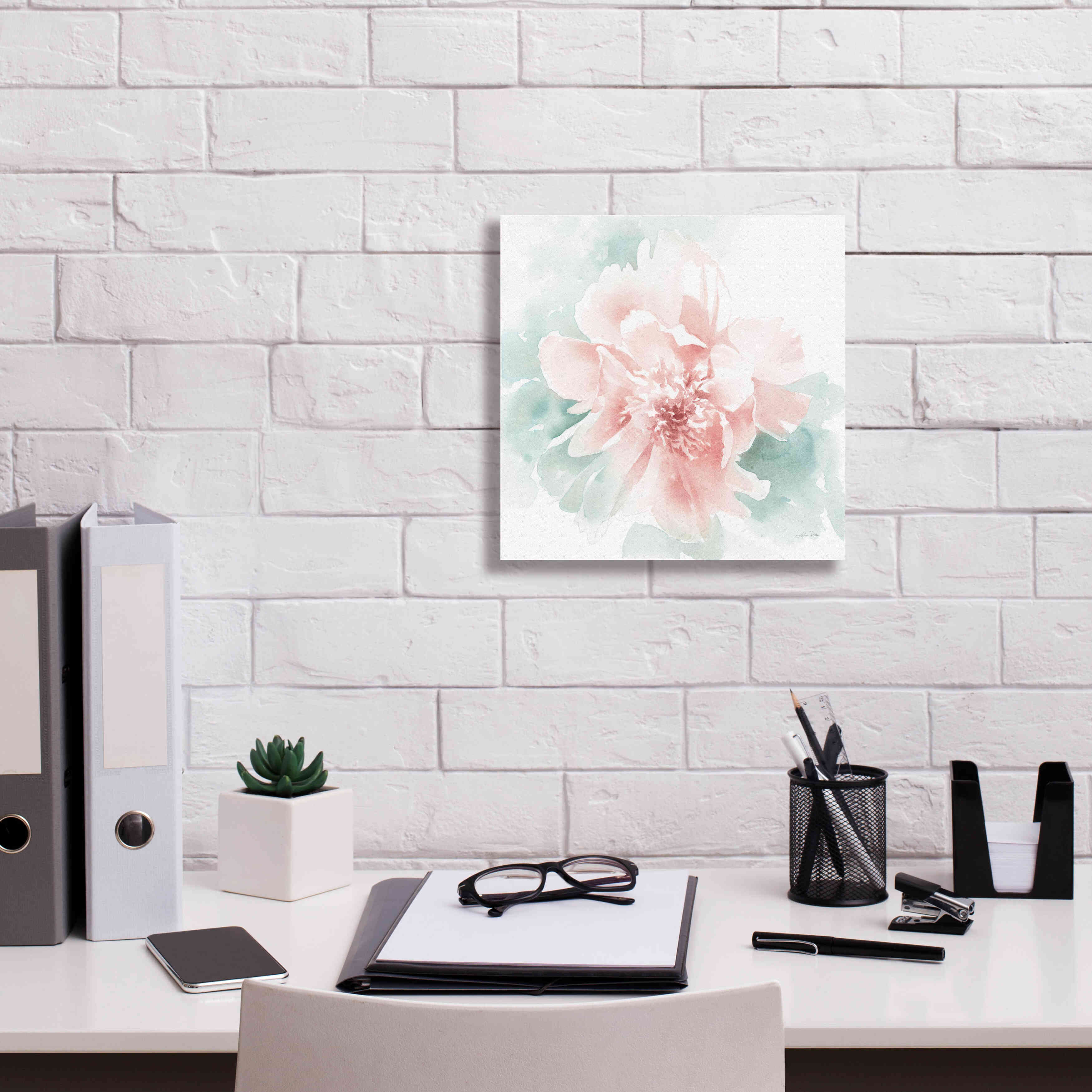 'Poetic Blooming II Pink' by Katrina Pete, Giclee Canvas Wall Art,12x12