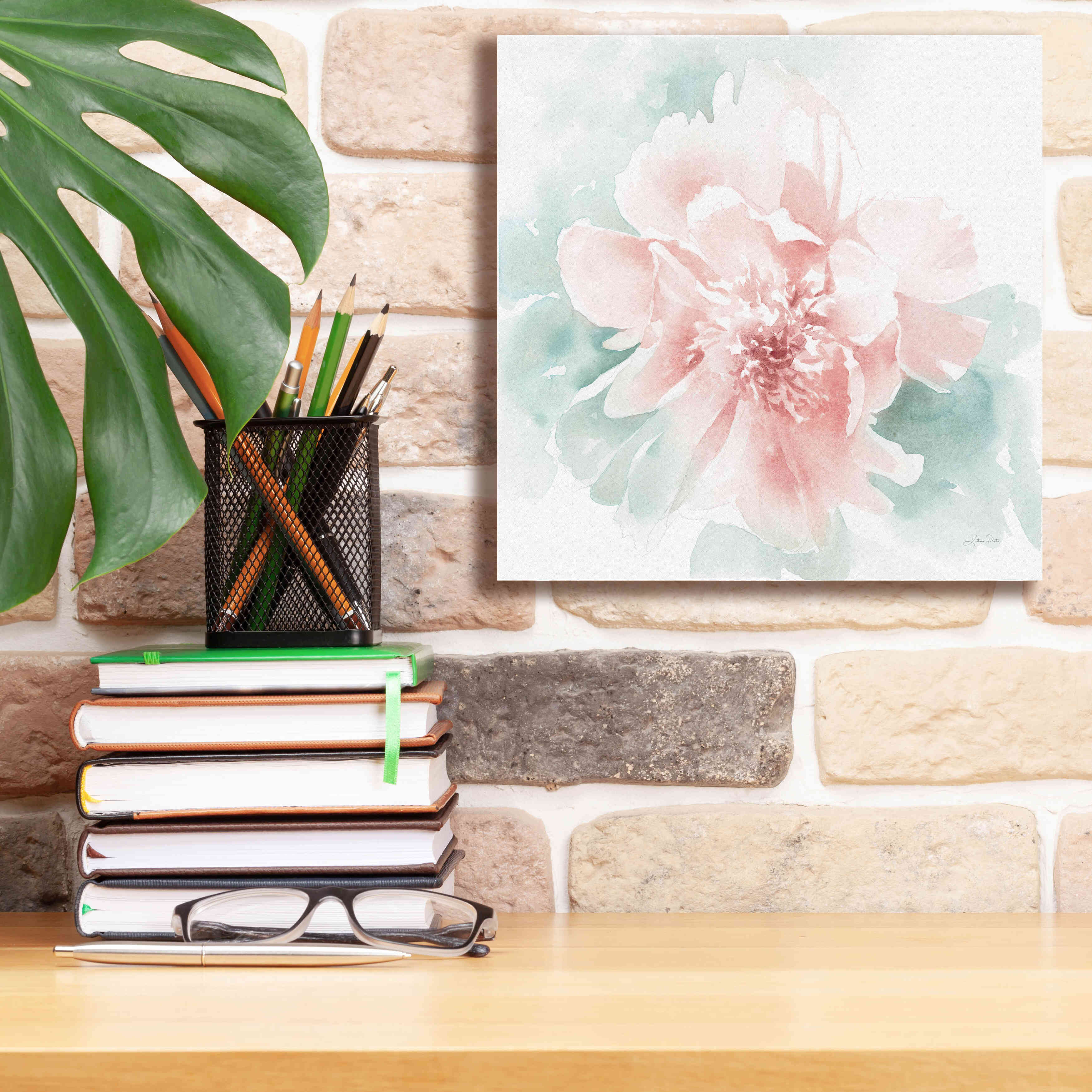 'Poetic Blooming II Pink' by Katrina Pete, Giclee Canvas Wall Art,12x12