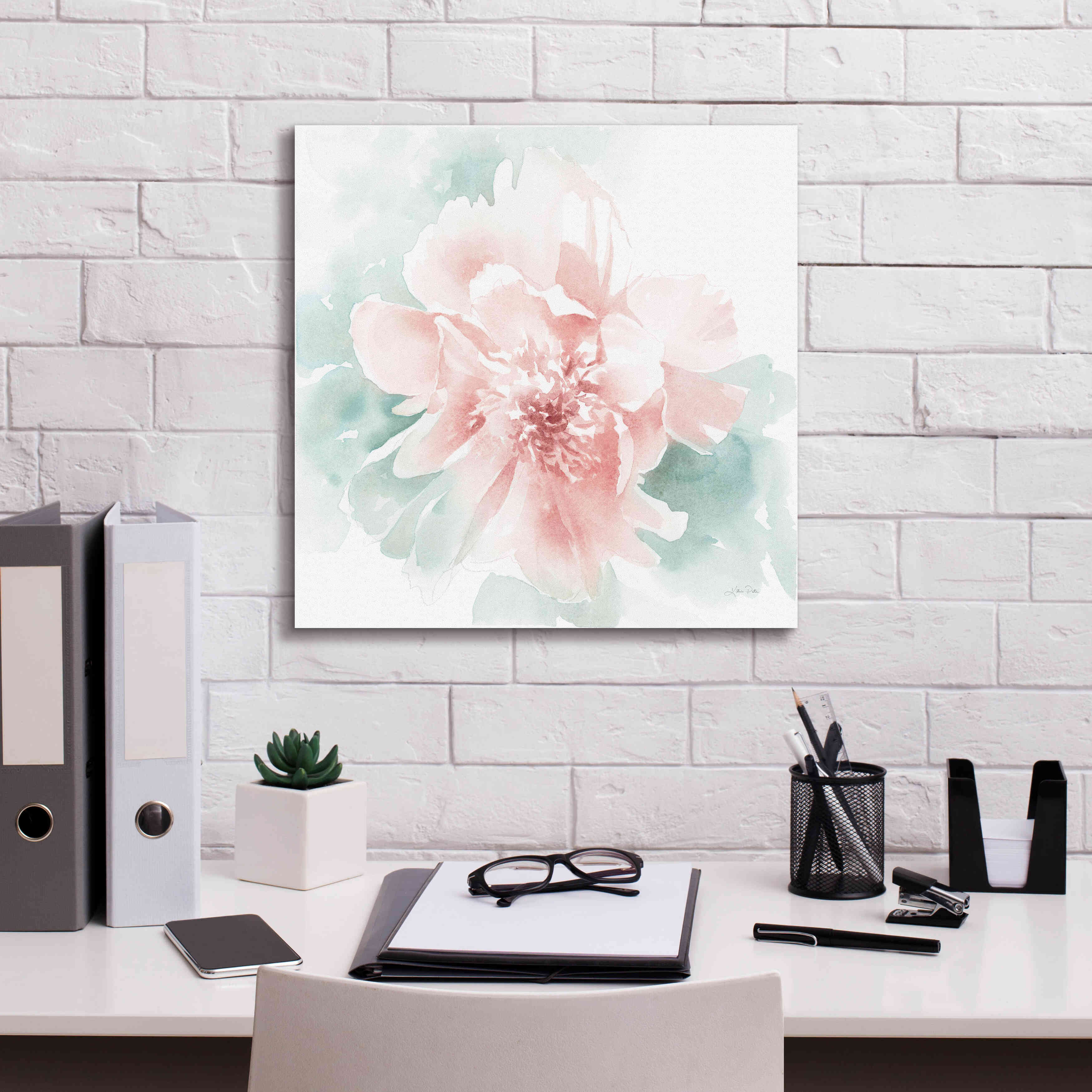 'Poetic Blooming II Pink' by Katrina Pete, Giclee Canvas Wall Art,18x18