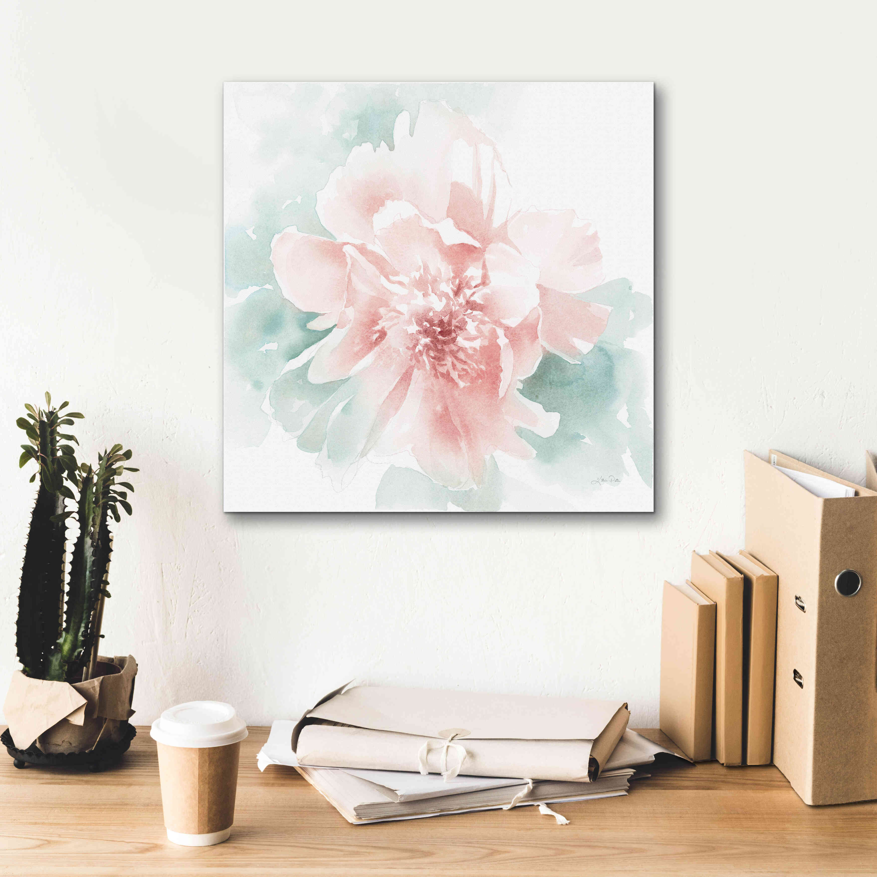 'Poetic Blooming II Pink' by Katrina Pete, Giclee Canvas Wall Art,18x18