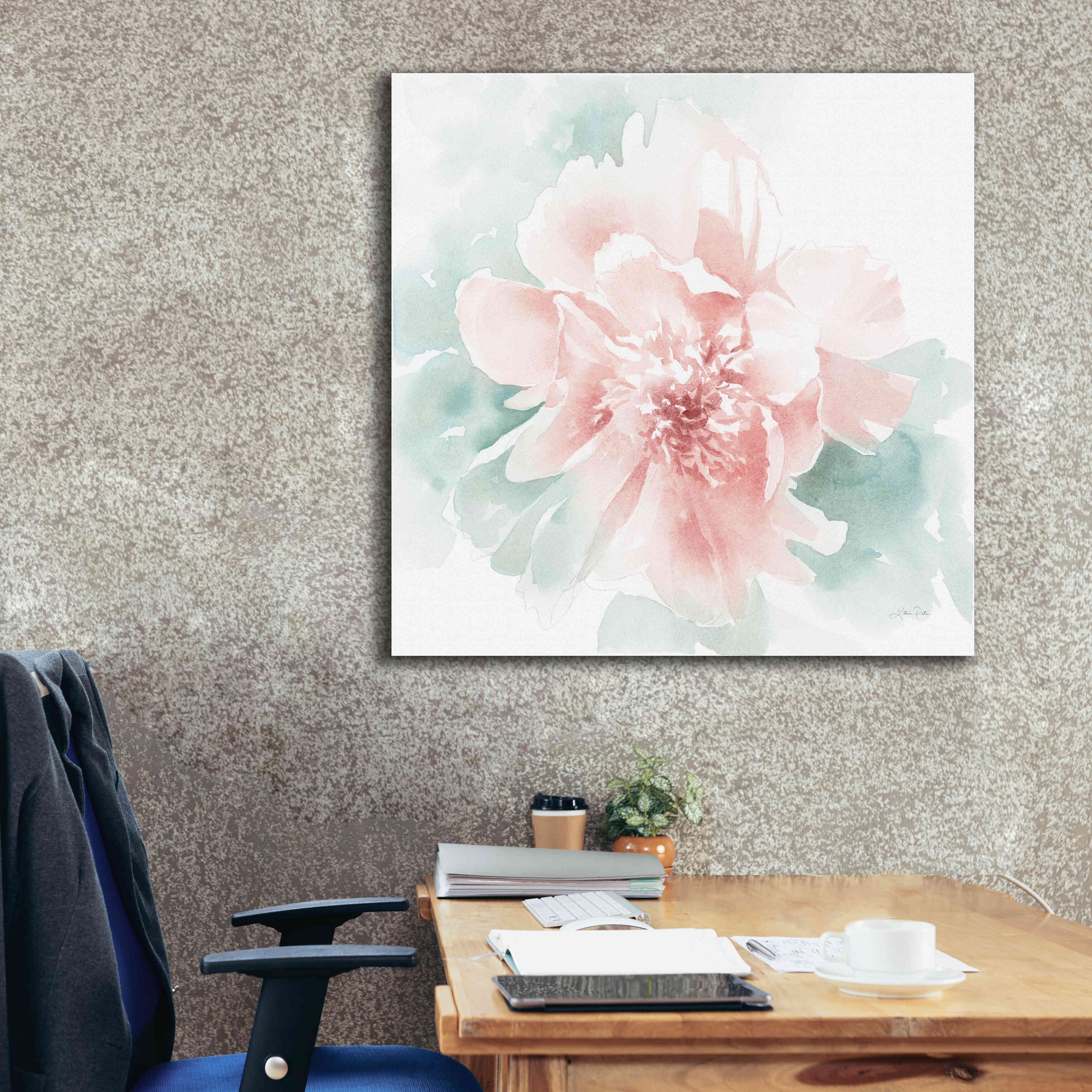 'Poetic Blooming II Pink' by Katrina Pete, Giclee Canvas Wall Art,37x37
