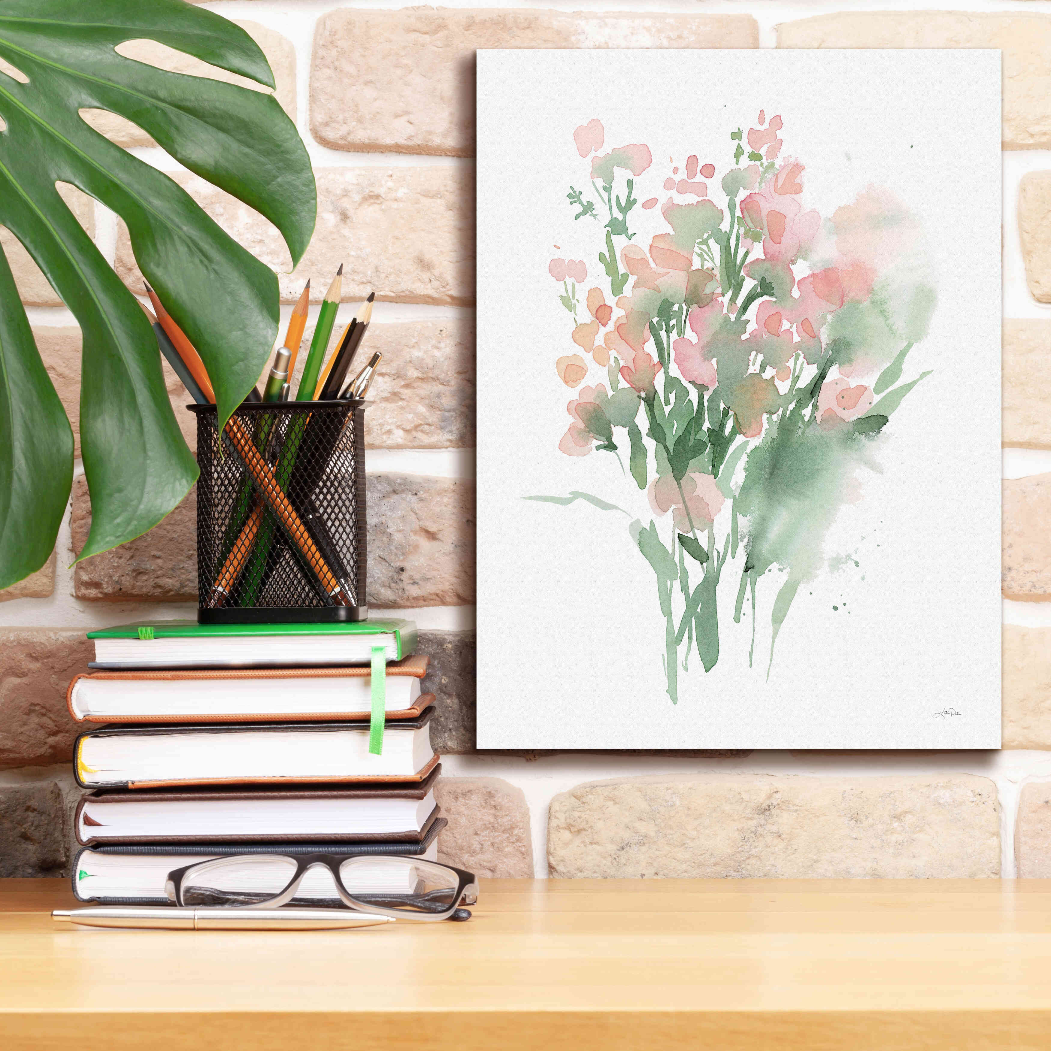 'Vibrant Blooms II' by Katrina Pete, Giclee Canvas Wall Art,12x16