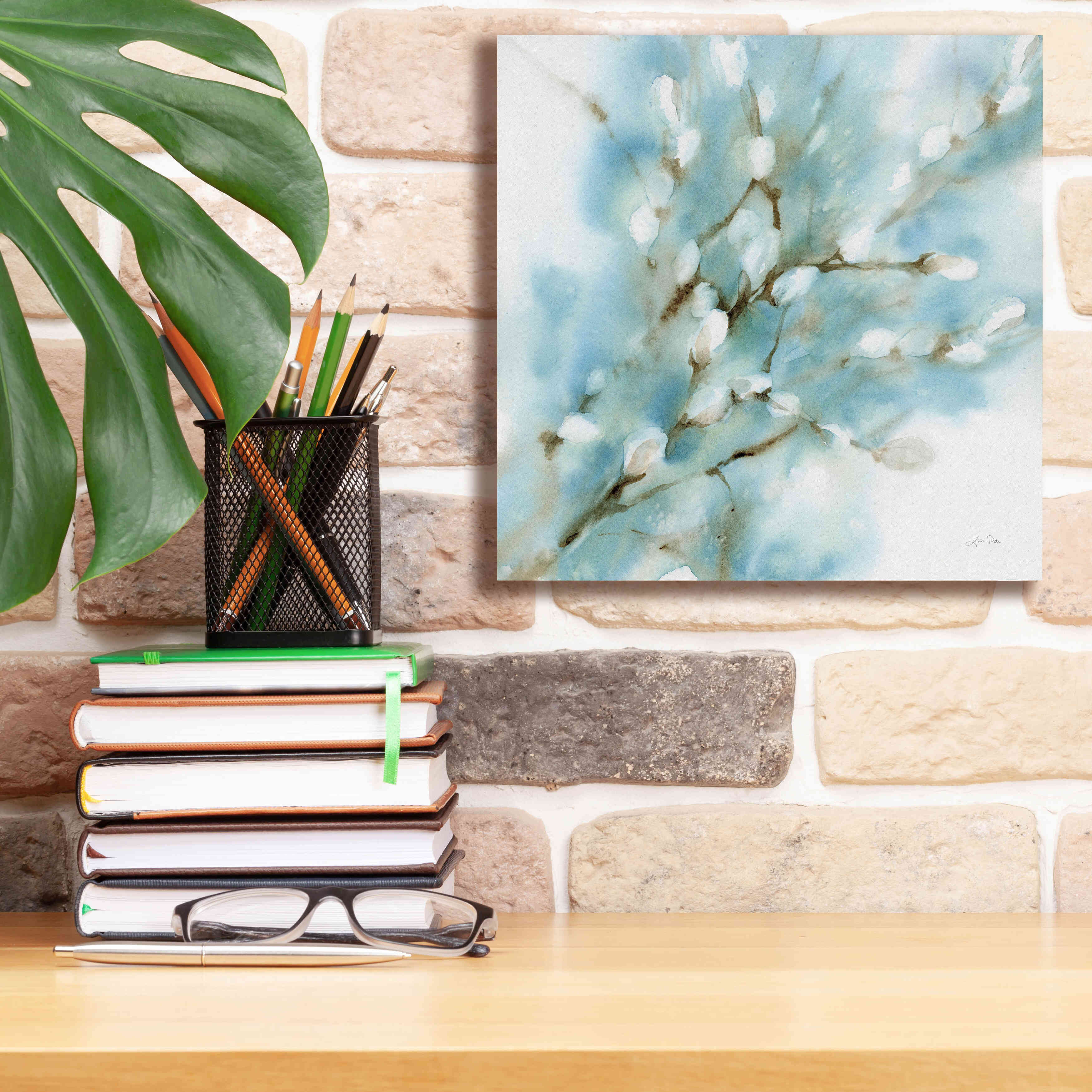 'Pussy Willows Square' by Katrina Pete, Giclee Canvas Wall Art,12x12