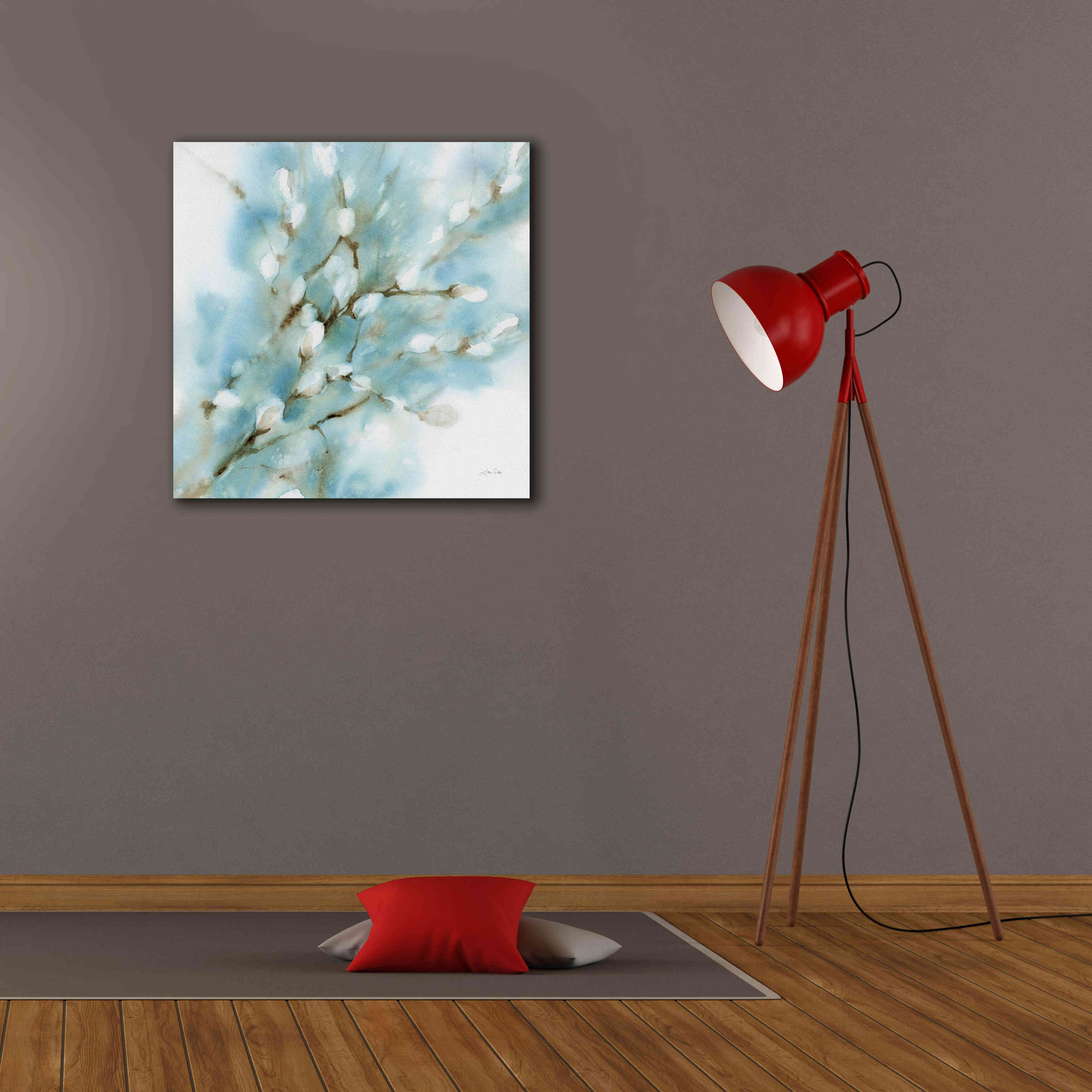'Pussy Willows Square' by Katrina Pete, Giclee Canvas Wall Art,26x26