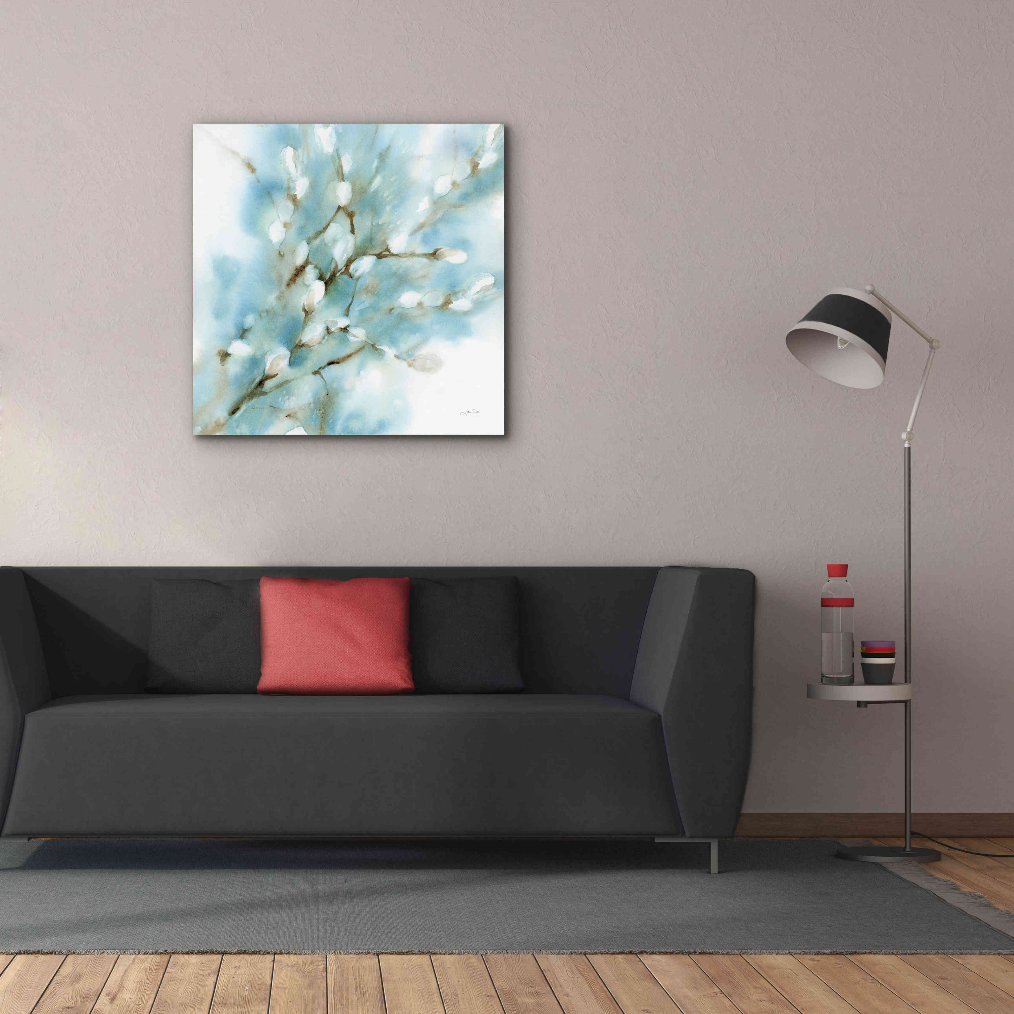 'Pussy Willows Square' by Katrina Pete, Giclee Canvas Wall Art,37x37