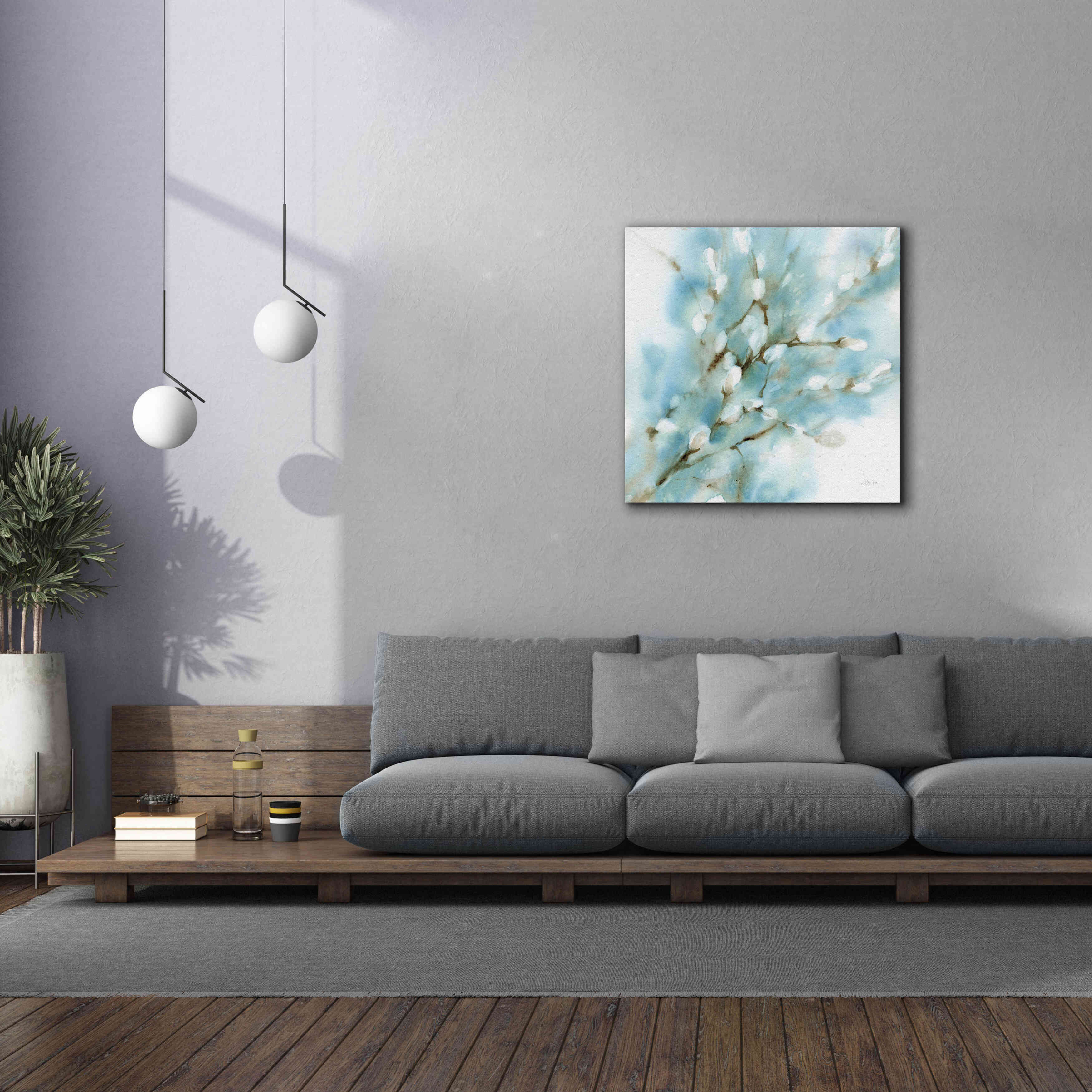'Pussy Willows Square' by Katrina Pete, Giclee Canvas Wall Art,37x37